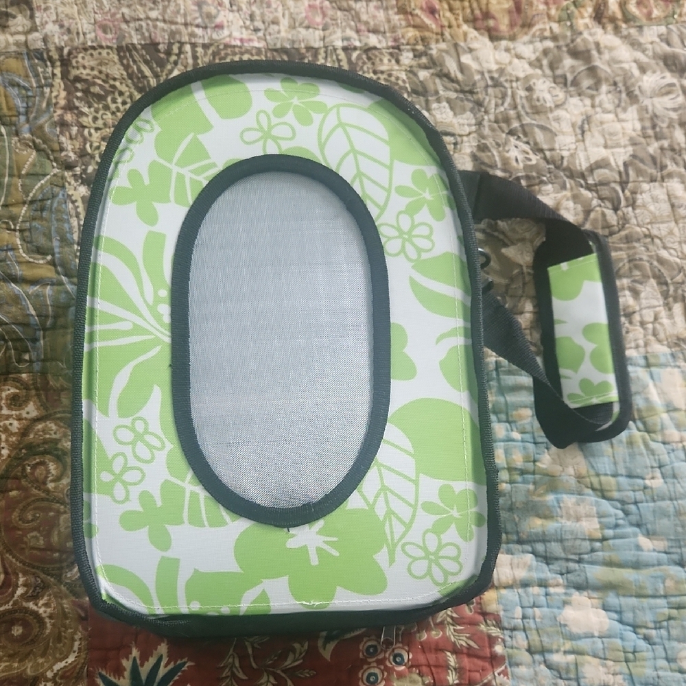 Green Floral Pet Carrier